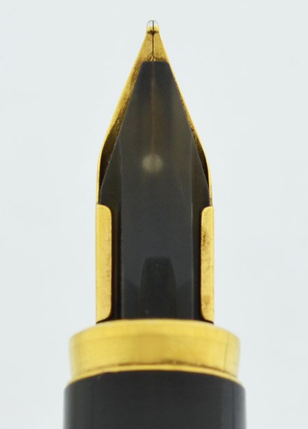 Platinum Riviere Fountain Pen - 1980s, Black w Gold Trim, Gold